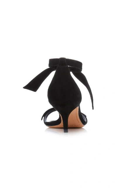 Shop Alexandre Birman Clarita Suede Kitten Heel In Black