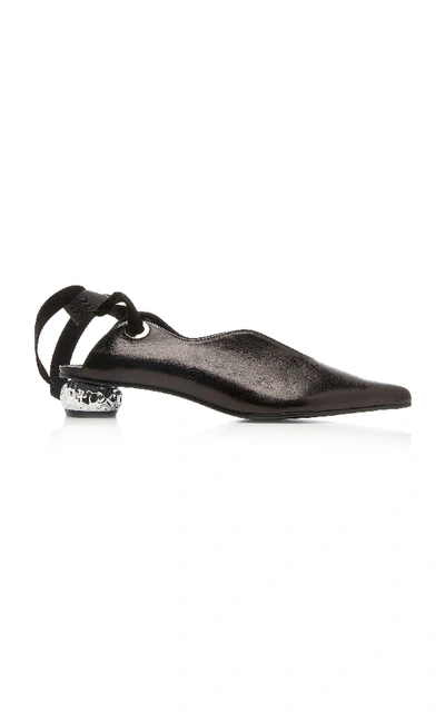 Shop Yuul Yie Reve Slingback Leather Pumps In Black