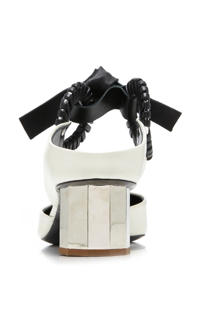 Shop Proenza Schouler Grommet-embellished Leather Mules In White