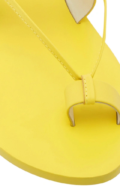 Shop Tibi Reid Leather Sandals In Yellow