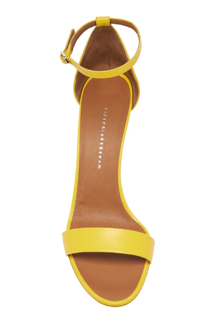 Shop Victoria Beckham Anna Leather Sandals In Yellow