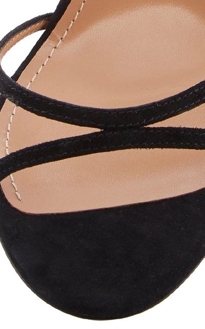 Shop Aquazzura Purist Suede Sandals In Black