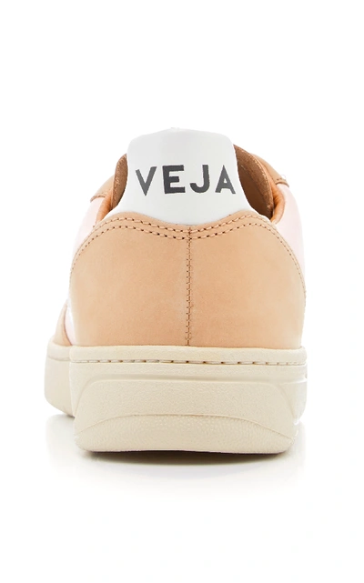 Shop Veja V-10 Bastille Leather Sneaker In Pink