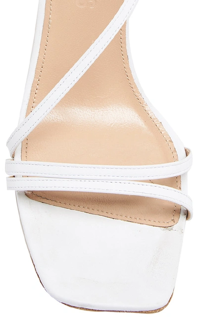 Shop Jacquemus Bordighera Leather Sandals In White