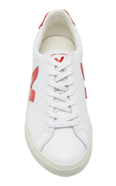 Shop Veja Esplar Two-tone Leather Sneakers  In White