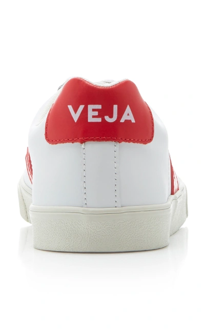 Shop Veja Esplar Two-tone Leather Sneakers  In White