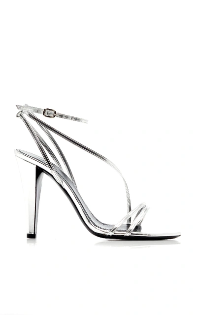 Shop Isabel Marant Arora Leather Sandals In Silver