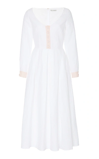 Shop Emilia Wickstead M'o Exclusive Thea A-line Midi Dress In Floral