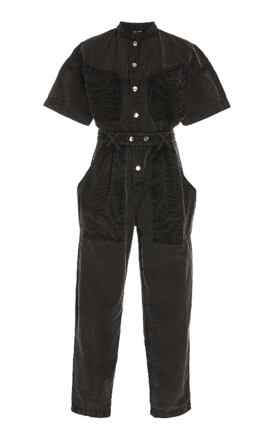Shop Isabel Marant Tundra Denim Jumpsuit  In Black