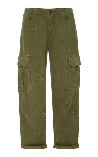 Shop Re/done Cotton-twill Cargo Pants In Green