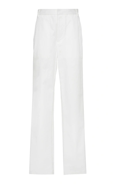 Shop Tibi Dominic High Rise Sebastian Twill Pant In White
