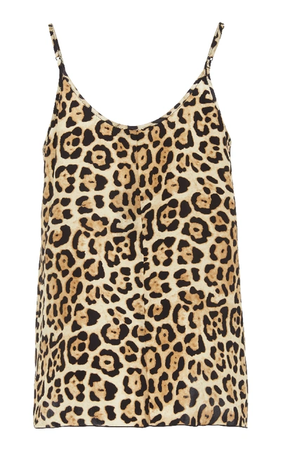 Shop Atm Anthony Thomas Melillo Leopard-print Silk-charmeuse Camisole In Animal