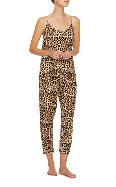 Shop Atm Anthony Thomas Melillo Leopard-print Silk-charmeuse Camisole In Animal