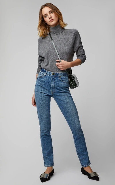 Shop Khaite Vanessa High-rise Skinny Jeans In Blue