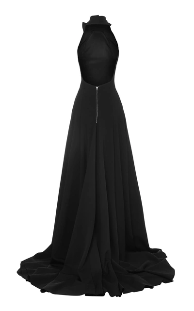 Shop Maticevski Palma Halter Neck Gown In Black
