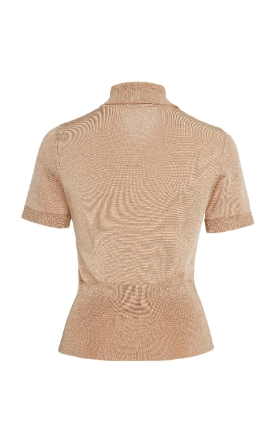 Shop Brandon Maxwell Jersey Polo In Neutral