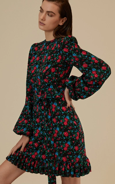 Shop The Vampire's Wife Mini Belted Belle Dress In Floral