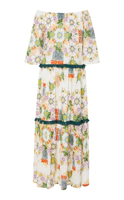 Shop Verandah Floral Print Tiered Maxi Dress