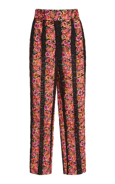 Shop Dolce & Gabbana Floral Jacquard Trousers