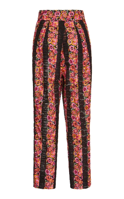 Shop Dolce & Gabbana Floral Jacquard Trousers