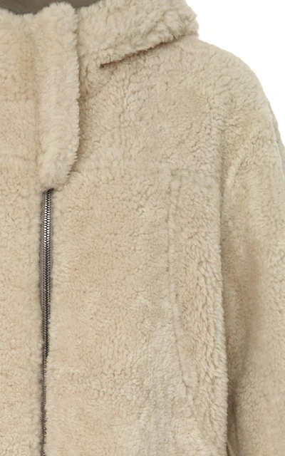 Shop Bogner X White Cube Noa-l Shearling And Lambskin Reversible  Coat In Brown