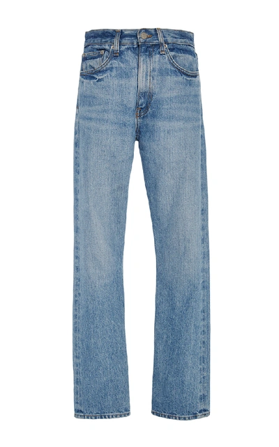 Shop Brock Collection Wright High-rise Straight-leg Jeans In Light Blue