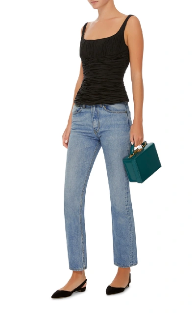 Shop Brock Collection Wright High-rise Straight-leg Jeans In Light Blue