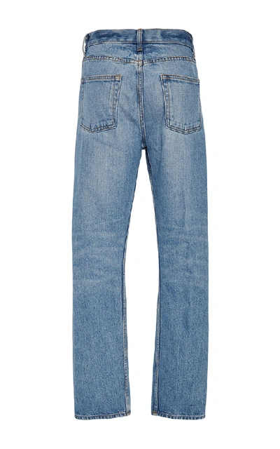 Shop Brock Collection Wright High-rise Straight-leg Jeans In Light Blue