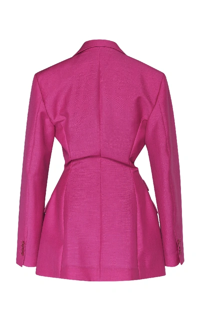 Shop Jacquemus Raffaella Wool Blazer In Pink
