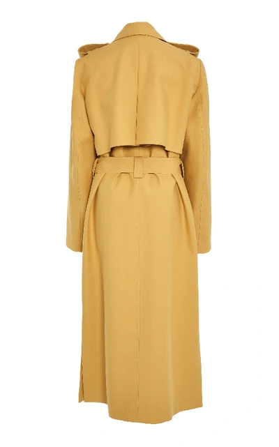 Shop Khaite Felice Trench Coat In Neutral