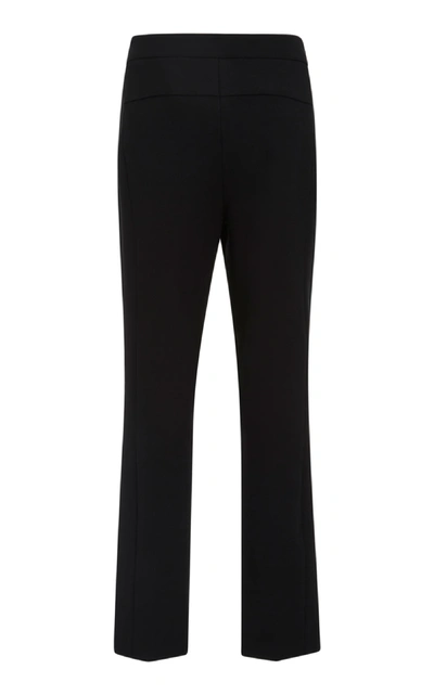 Shop Tibi Anston Crepe Straight-leg Pants In Black