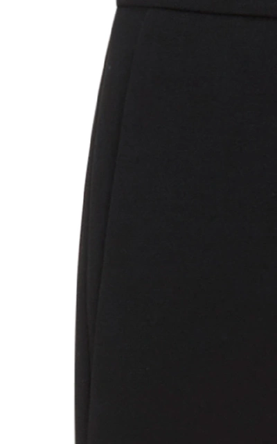 Shop Tibi Anston Crepe Straight-leg Pants In Black
