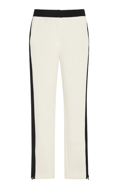 Shop Tibi  Anston Crepe Straight-leg Pants In White