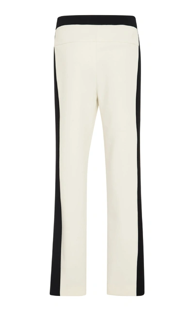 Shop Tibi  Anston Crepe Straight-leg Pants In White