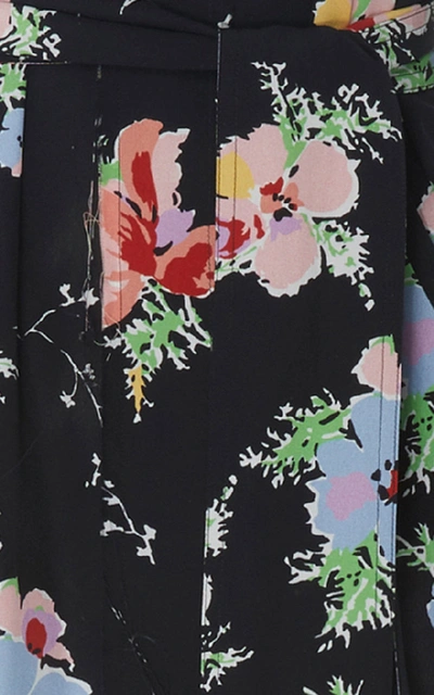 Shop Arias Signature Silk Shirt Dress In Floral