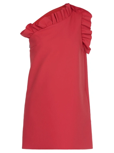 Shop Msgm Mini Dress In Red