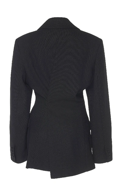 Shop Jacquemus Single-button Wool Blazer In Black