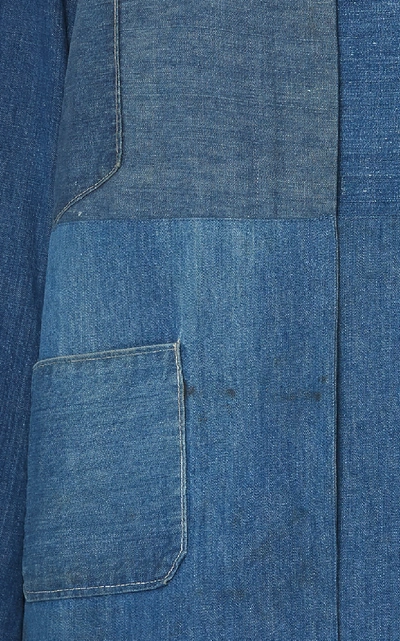 Shop B Sides Exclusive Patchwork Denim Apron Jacket In Blue