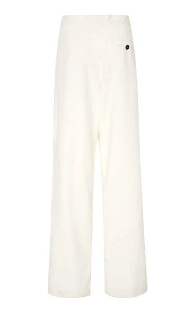 Shop Bogner X White Cube Ylvi Cotton Wide Leg Pants In White