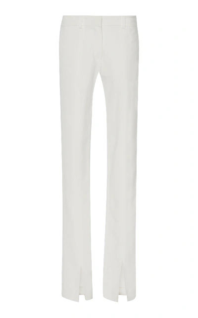 Shop Victoria Beckham Skinny Slit-hem Pants In White