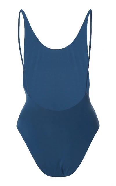 Shop Haight Thin Strap One Piece Suit In Blue