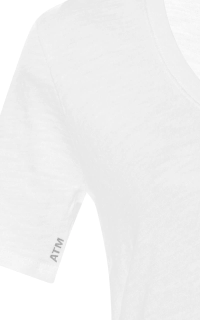 Shop Atm Anthony Thomas Melillo Slub Modal-jersey T-shirt In White