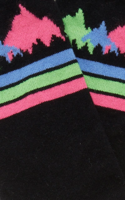 Shop The Elder Statesman Patterned Intarsia Knit Cashmere Socks In Multi