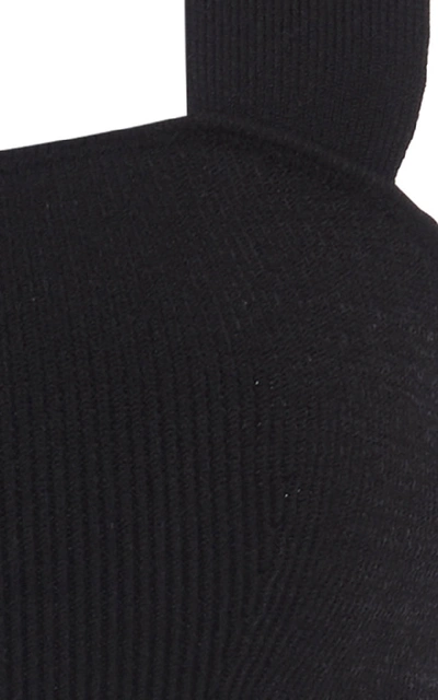 Shop Khaite Alexa Rib-knit Bodysuit In Black