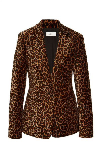 Shop A.l.c Mercer Leopard-print Blazer In Animal