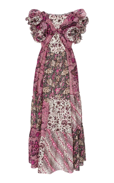 Shop Ulla Johnson Zoya Printed Cotton-silk Maxi Dress