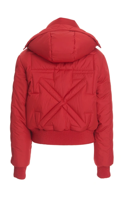 Shop Off-white Short Puffer Down Jacket In Red