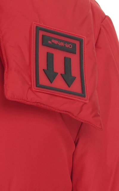 Shop Off-white Short Puffer Down Jacket In Red