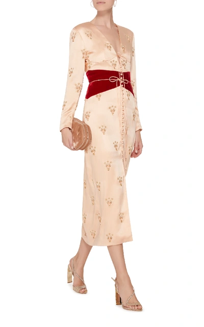 Shop Markarian M'o Exclusive Ramesses Scarab Gemini Silk Dress In Pink