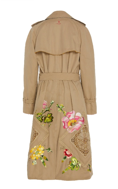 Shop Péro Upcycled Cotton Trench Coat In Neutral